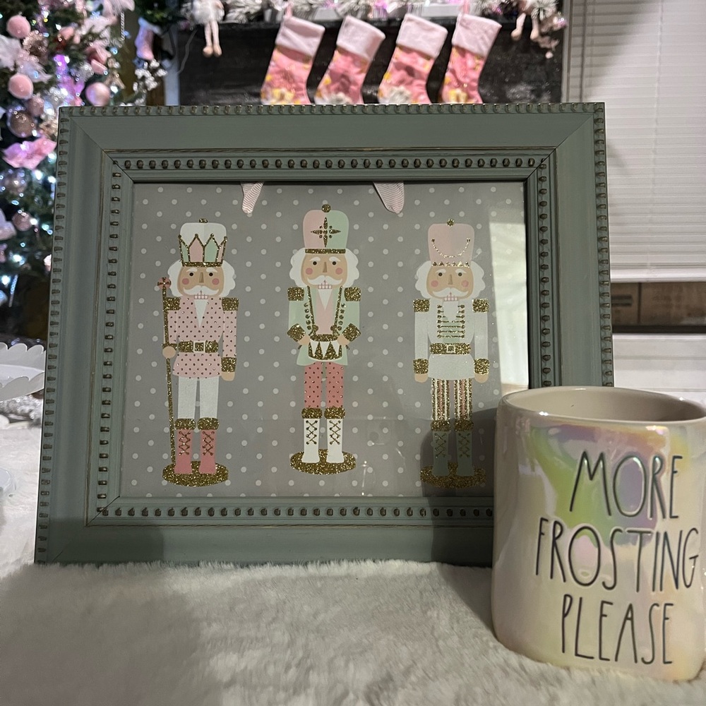 nutcracker picture frame and mug.